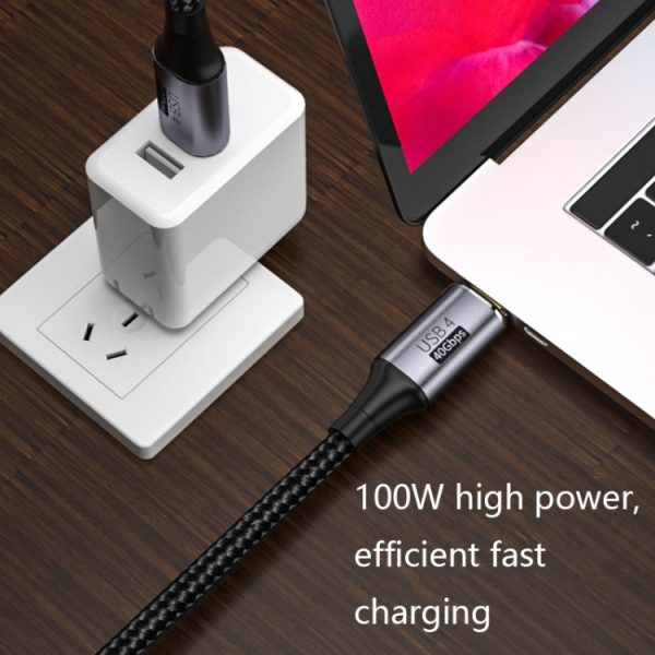 PD 100W Type-C naar Type-C snelladende nylon gevlochten kabel, 0.3 m, 0.5 m, 0.8 m, 1 m, 1.2 m