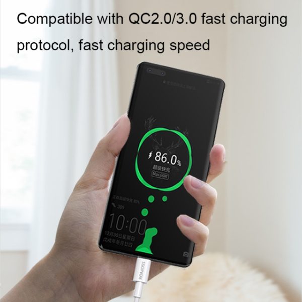 ROMOSS CB304 5A USB naar Type-C datakabel, lengte:, 0.2m, 1m, 1.5m, 2m
