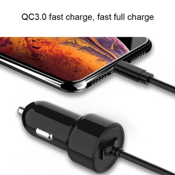 IBD321-Q3 Universele brandwerende mobiele telefoon autolader, QC3.0 18W, QC3.0+2.4A, 2.4A+12W, 3.1A+15W, 4.8A+24W, PD 20W