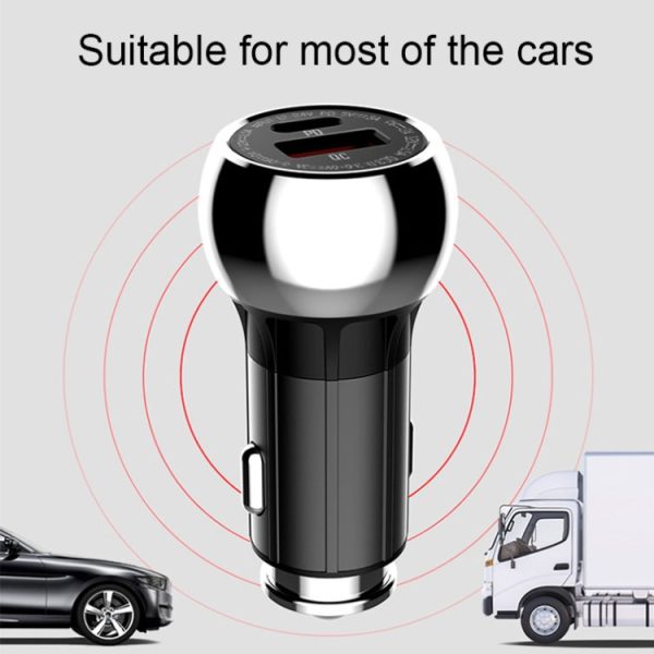 LDNIO C1 36W PD + QC 3.0 Autosnellader Krachtige intelligente USB-autolader, with Micro USB Cable, with 8 Pin Cable, with USB-C/Type-C Cable
