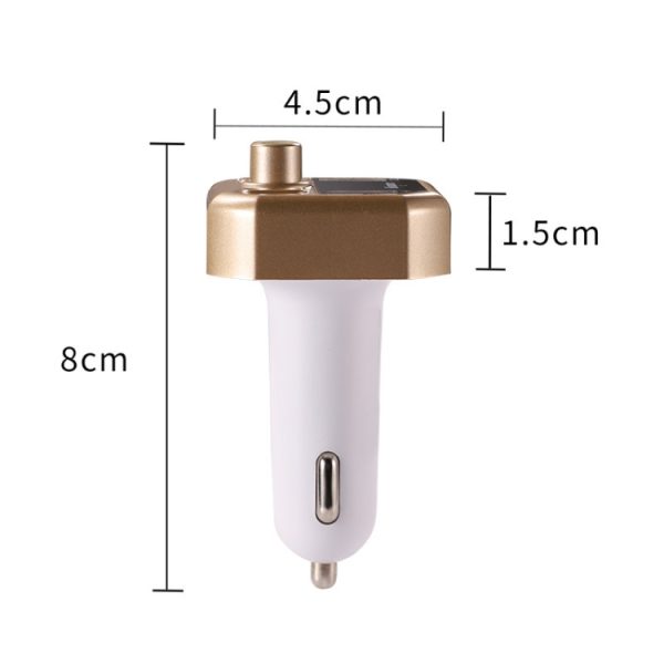 B9 Smart Digital Display Dubbele USB Bluetooth-autolader met handsfree belfunctie