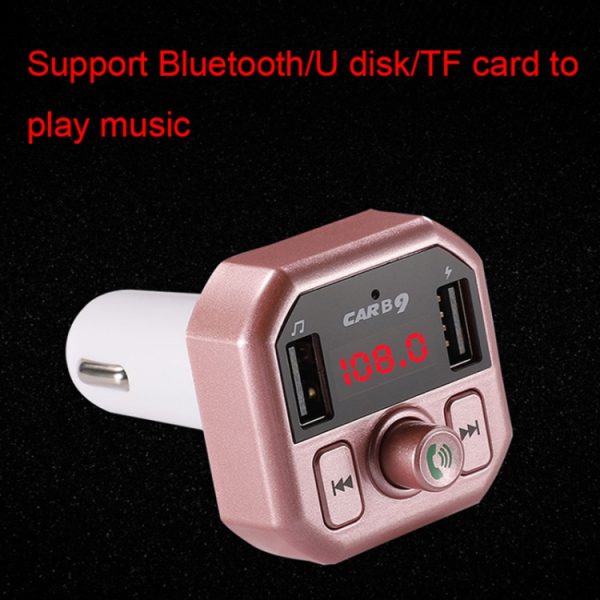 B9 Smart Digital Display Dubbele USB Bluetooth-autolader met handsfree belfunctie