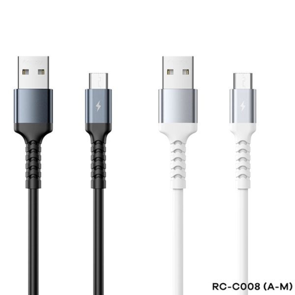 REMAX RC-C008 2.4A TPE zachte anti-breuk datakabel, lengte 1m, USB To Micro USB, USB To 8 Pin, USB To  USB-C/Type-C