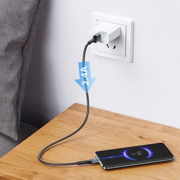 REMAX RC-C008 2.4A TPE zachte anti-breuk datakabel, lengte 1m, USB To Micro USB, USB To 8 Pin, USB To  USB-C/Type-C