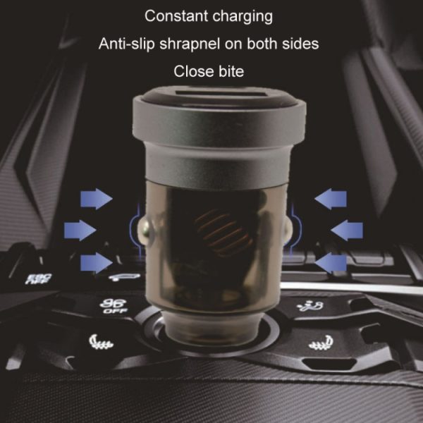 PD + QC Mini transparante supersnelle oplader voor sigarettenaansteker in de auto, HP-99 Black