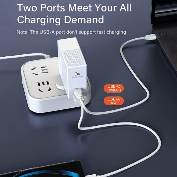 LDNIO A2620C 65W universele telefoon-tabletlader Type-C/USB-C-poort snellader, 65W EU Plug, 65W UK Plug, 65W US Plug