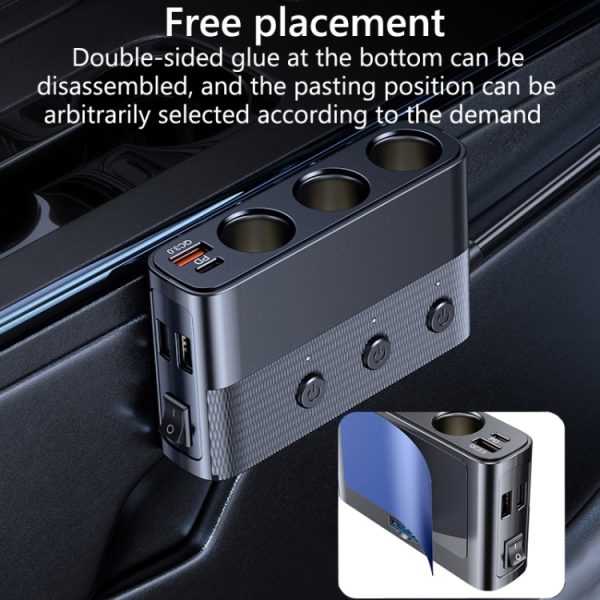 Auto Sigarettenaansteker USB3.0/PD Interface 128W Autolader