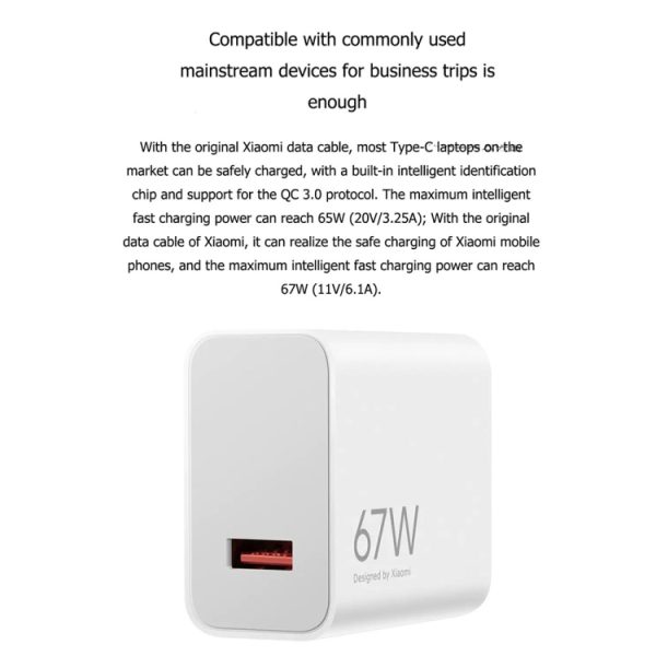 Xiaomi MDY-12-EF USB mobiele telefoon snellader Smart volledig compatibele flitslader, US-stekker
