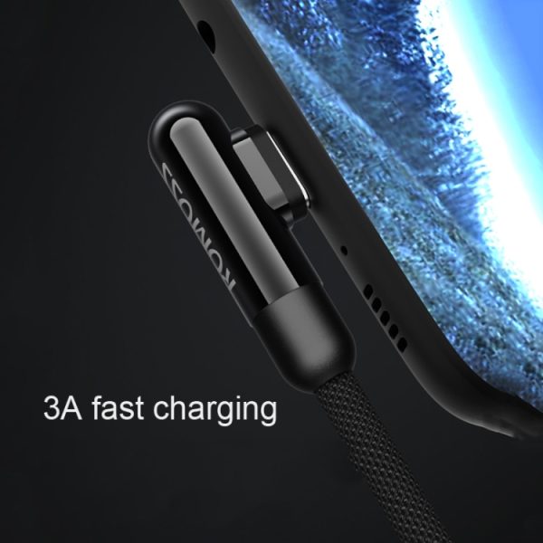 ROMOSS CB30B Type-C / USB-C Android Data Kabel Mobiele Telefoon Elleboog Snelle Oplaadlijn, CB30B 0.2m, CB30B 1.2m