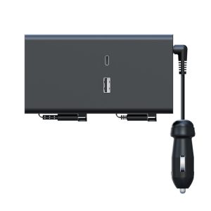 Sigarettenaansteker in de auto, achterbank, intrekbare oplader met dubbele draad, Car Charger
