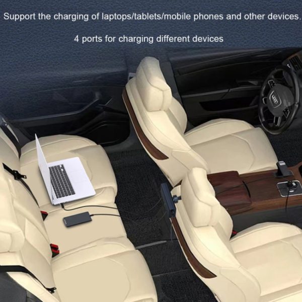 Sigarettenaansteker in de auto, achterbank, intrekbare oplader met dubbele draad, Car Charger