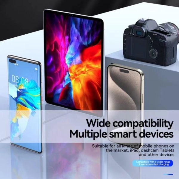 4-in-1 120W multifunctionele USB intrekbare dual-line digitale display autosnellader