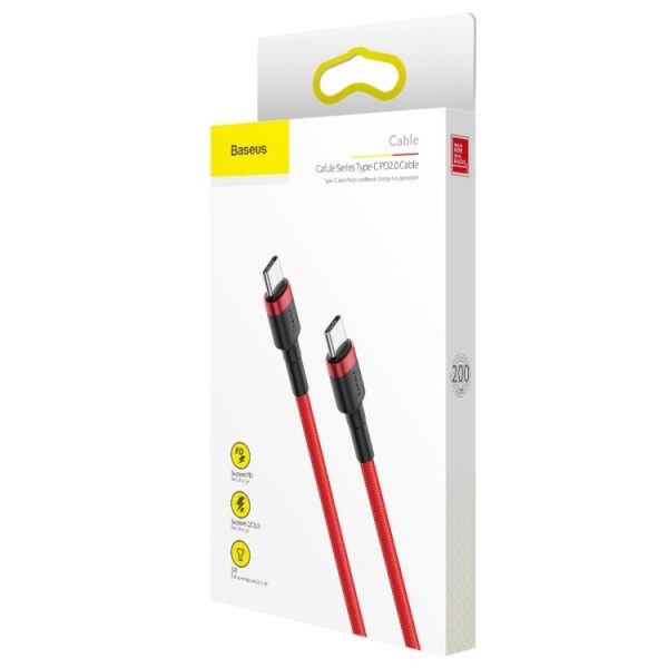 Baseus CATKLF-H09 Cafule-serie USB-C / Type-C PD 2.0 60W Flash-oplaadkabel, kabellengte: 2m