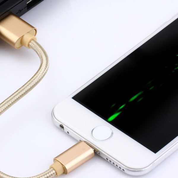 1 m geweven metalen kop USB-C / Type-C 3.1 naar USB 2.0 datasynchronisatie-oplaadkabel