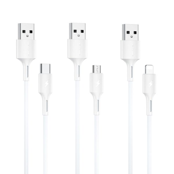 WK WDC-136 USB naar Type-C / USB-C 3A snellaaddatakabel, USB to Type-C(White)