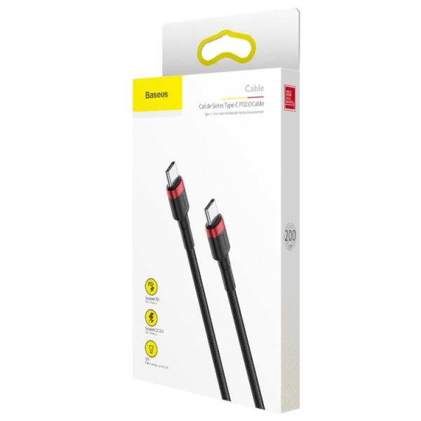 Baseus CATKLF-H09 Cafule-serie USB-C / Type-C PD 2.0 60W Flash-oplaadkabel, kabellengte: 2m