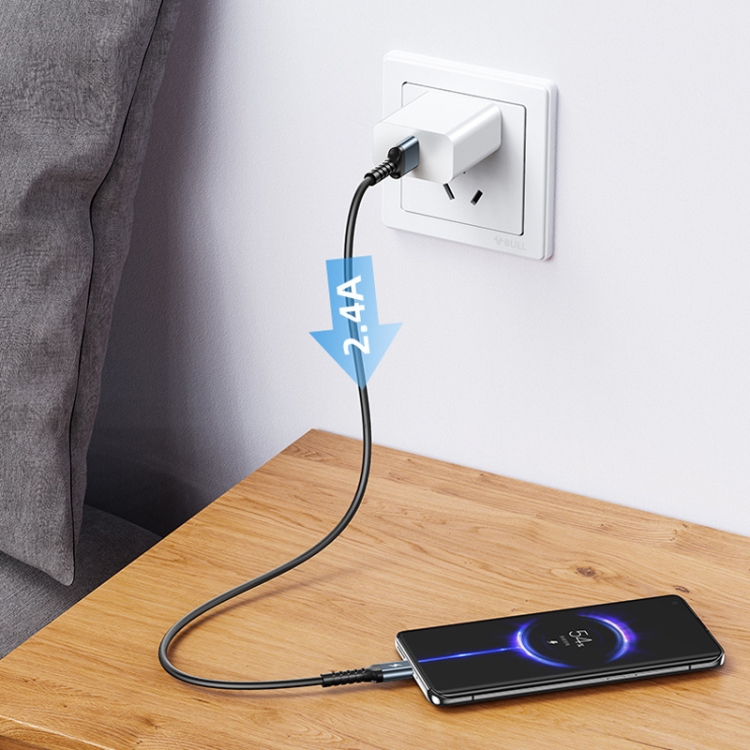 REMAX RC-C008 2.4A TPE zachte anti-breuk datakabel, lengte 1m, USB To Micro USB, USB To 8 Pin