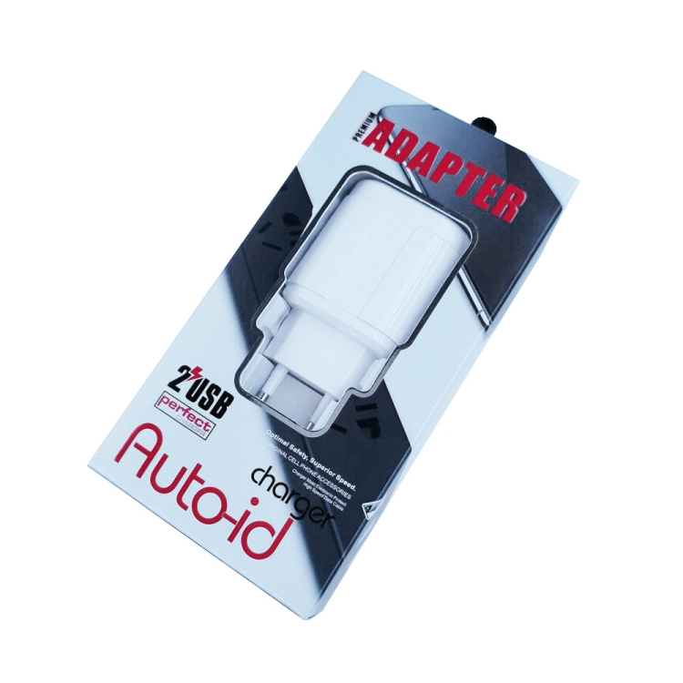 Dubbele USB draagbare reisoplader + 1 meter USB naar Type-C datakabel, EU-stekker