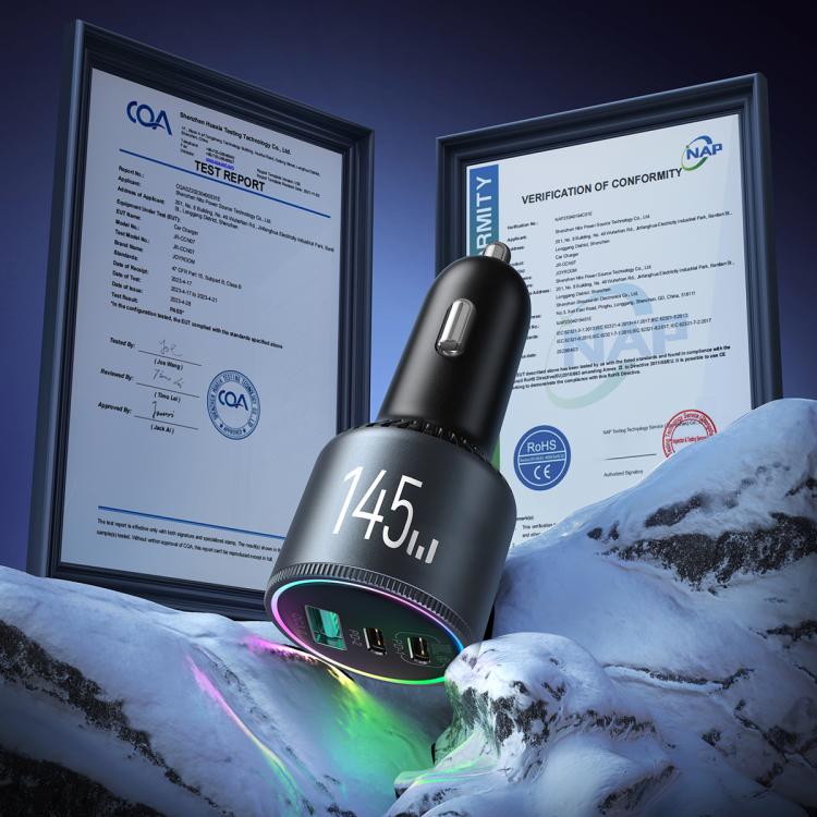 JOYROOM JR-CCN07 120W dubbele PD+QC3.0 3-poorts autolader, JR-CCN07