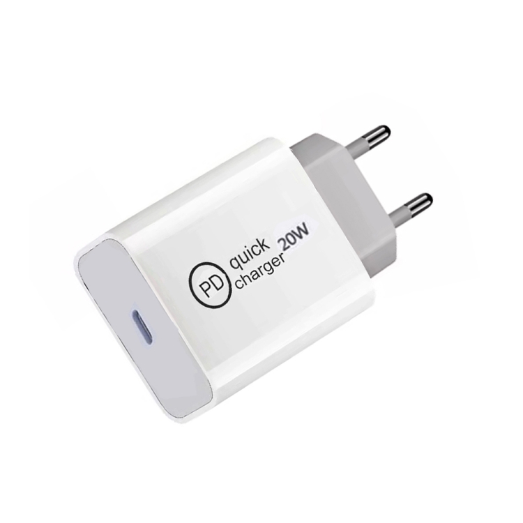 SDC-20W PD 20W Enkele USB-C / Type-C Interface Reislader, EU Plug, US Plug, UK Plug