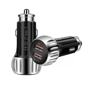 YSY-310QC18W QC3.0 USB-autolader met twee poorten voor Apple / Huawei / Samsung / Xiaomi, YSY-310QC18W, Car Charger