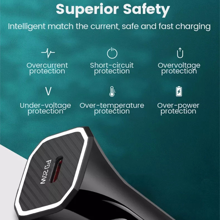 TE-P2 PD20W USB-C / Type-C autolader met Type-C naar 8-pins datakabel, Type-C to 8 Pin Data Cable (Black), Type-C to 8 Pin Data Cable (White)