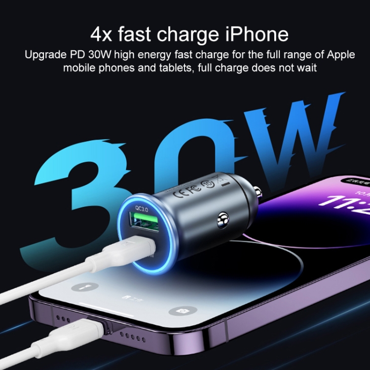 MOMAX UC18 30W dubbele poort QC3.0 snellader voor in de auto