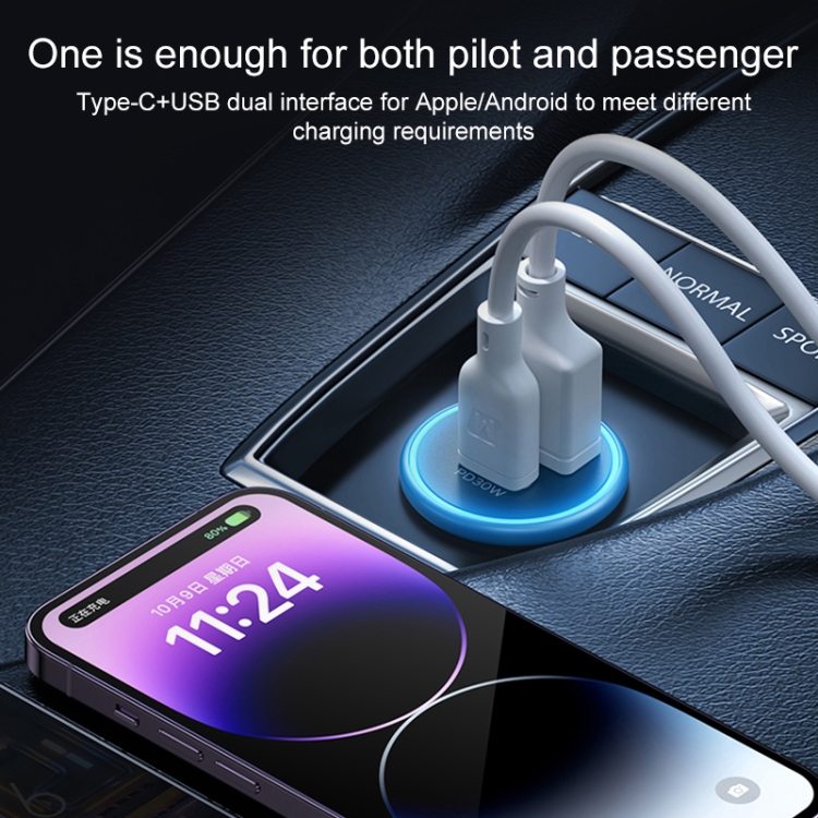 MOMAX UC18 30W dubbele poort QC3.0 snellader voor in de auto