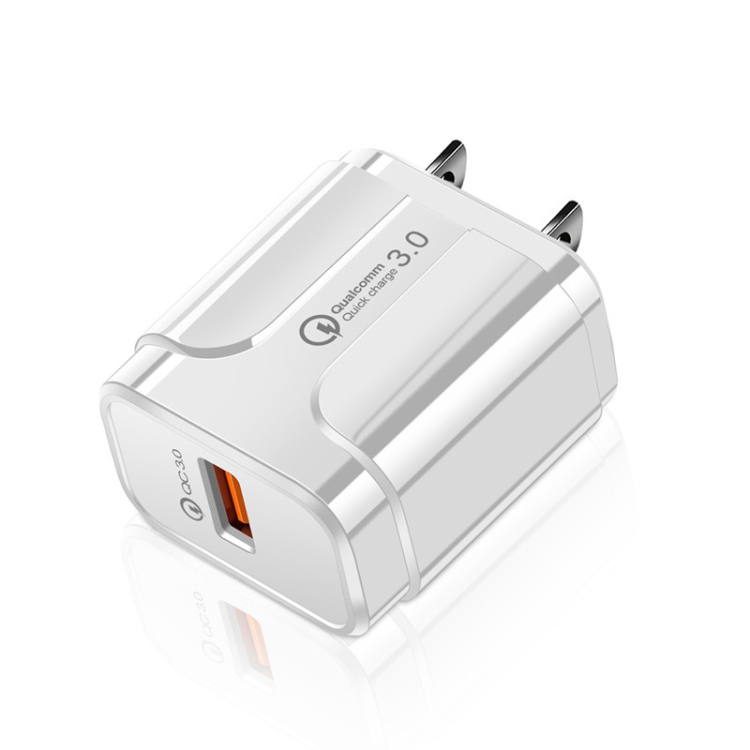 LZ-023 18W QC3.0 USB draagbare reislader + 3A USB naar Type-C datakabel, US-stekker, Type-C Data Cable, US Plug