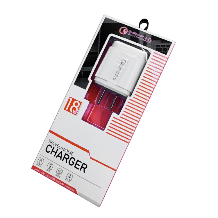 LZ-023 18W QC3.0 USB draagbare reislader + 3A USB naar Type-C datakabel, US-stekker, Type-C Data Cable, US Plug