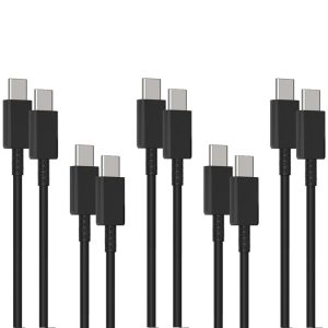 XJ-69 5 STKS 1m 3A USB-C / Type-C naar Type-C TPU Opladen Sync Data Kabel voor Mobiele Telefoon, 5 PCS