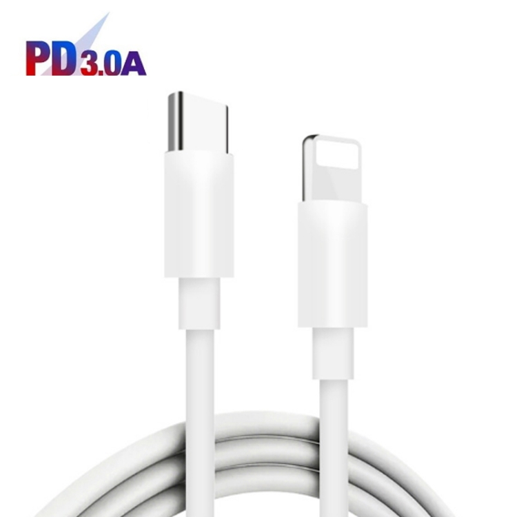 TE-P22 38W PD USB-C / Type-C + QC3.0 USB-autolader met 1 m USB-C / Type-C naar 8-pins datakabel, with USB-C / Type-C to 8 Pin Cable
